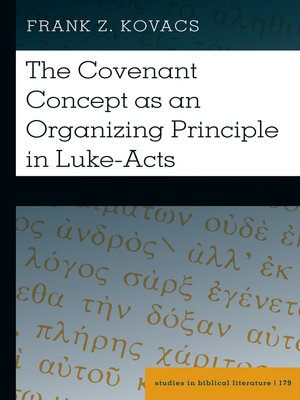 cover image of The Covenant Concept as an Organizing Principle in Luke-Acts